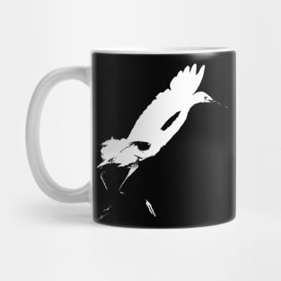 snowy egret retro Mug